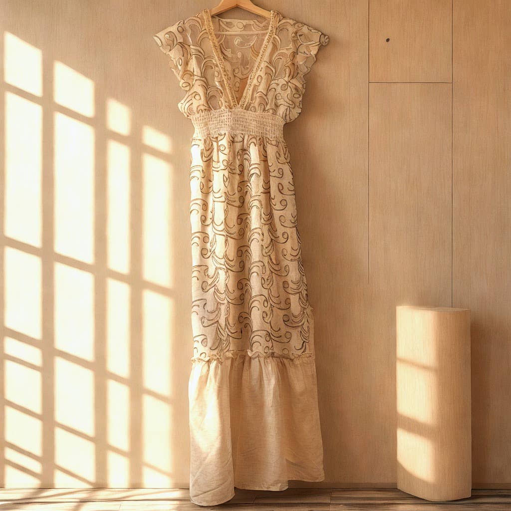 Lula Natura - Wholesale Dress - Women's - GRETA BEIGE DRESS0