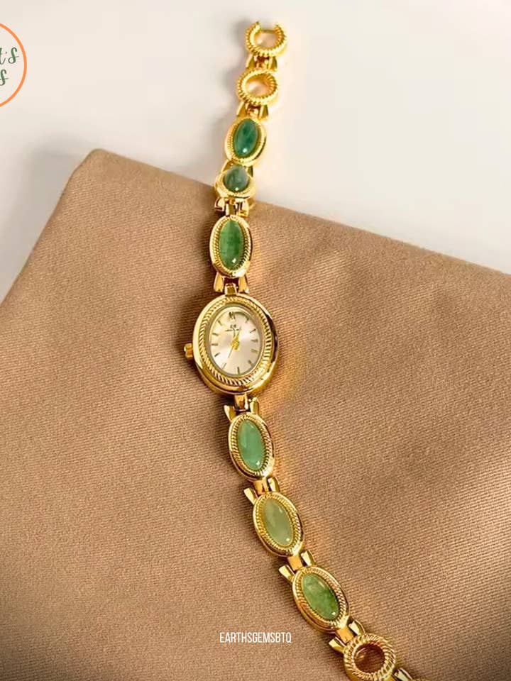 Natural Gemstone Bracelet Wrist Watch Luxe Crystal Jewelry for wholesale by Earth's Gems BTQ