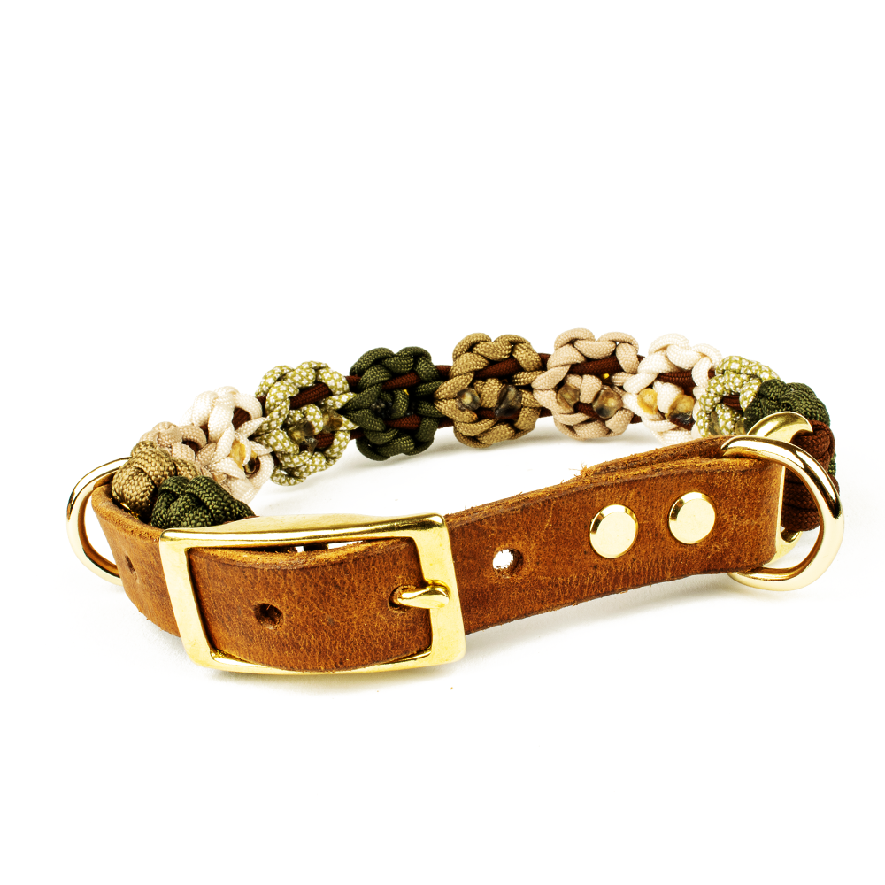 Tierluxe - Wholesale Pet Collar - Dog - Dog Collar Animal Luxury Flowers Paracord8