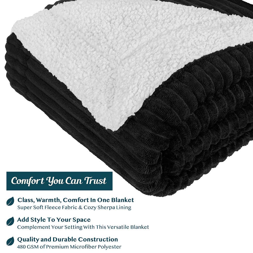 Pavilia - Vente Plaids - Plaid Sherpa côtelé93