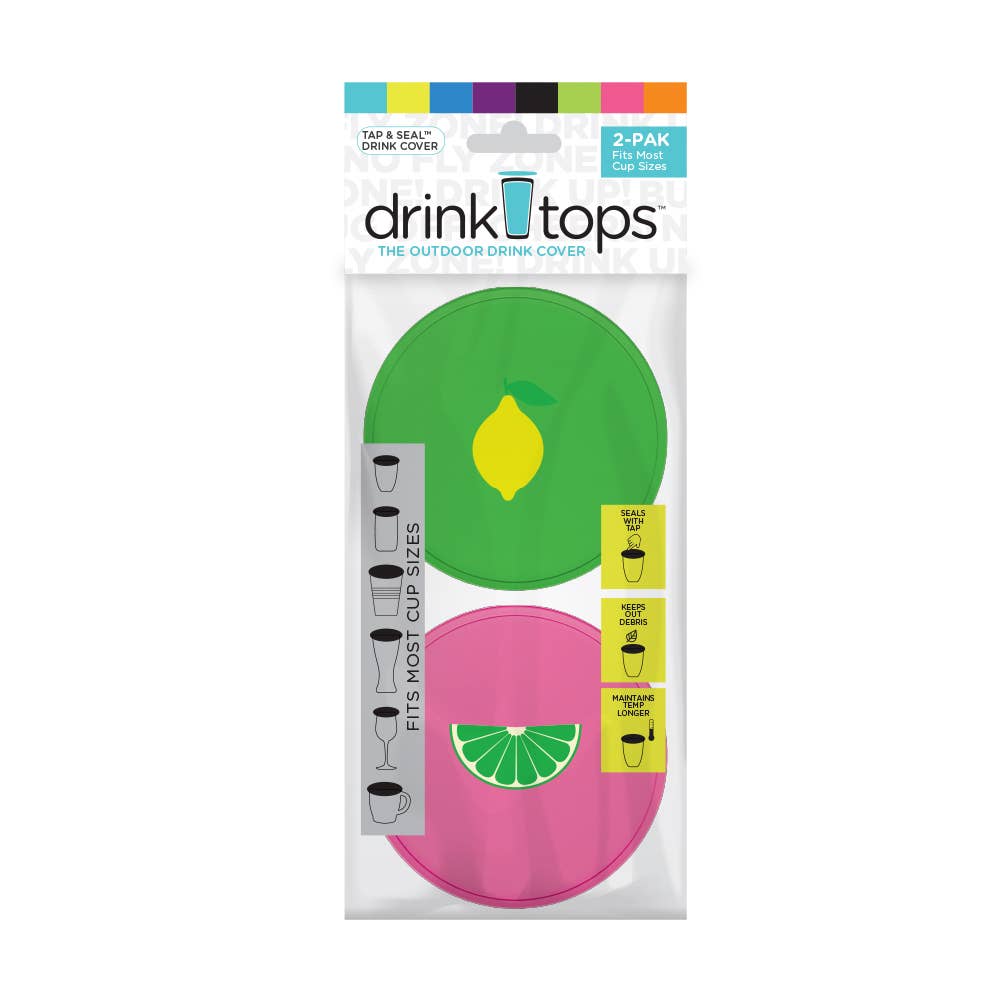 Drink Tops™ - Wholesale Drink Lids - TAP & SEAL Drink Covers - Hanger 2/PK1