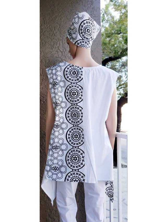 India Batik – Engroshandel Bluse - Dame – 7222-Kvinders Bluse -Hvid