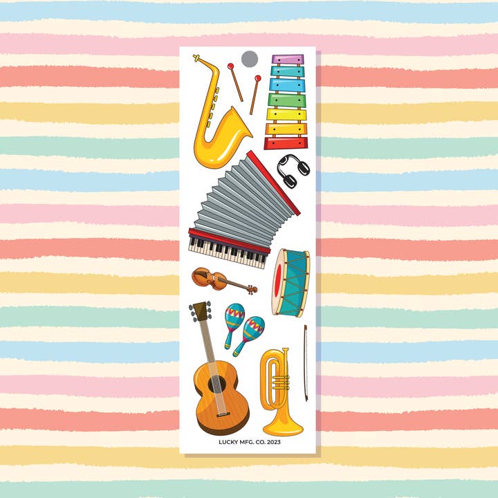 Tira de pegatinas para instrumentos musicales para venta al por mayor de Lucky Mfg. Co.