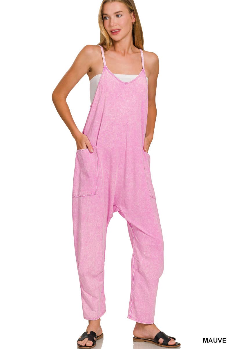 Vanilla Monkey - Wholesale Jumpsuit - Women's - Spaghetti Strap Scoop Neck Jumpsuit With Pockets6