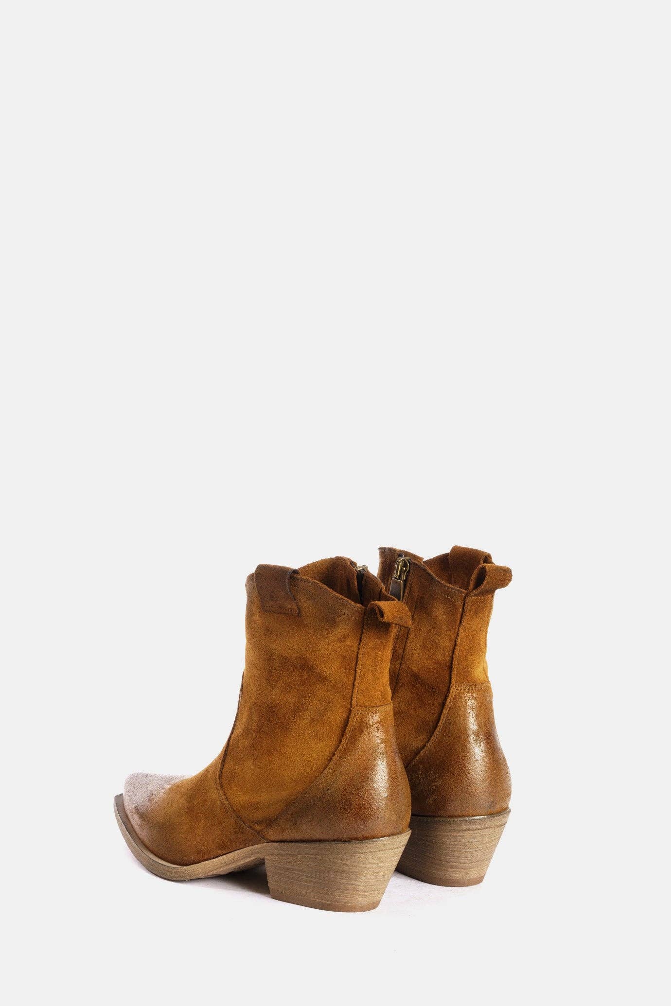 METISSE – Engroshandel Støvler - Dame – Suede læder Texan ankelstøvler DX3803