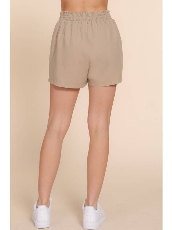 Vanilla Monkey - Wholesale Shorts - Women's - Plus Smoked Waist Linen Shorts