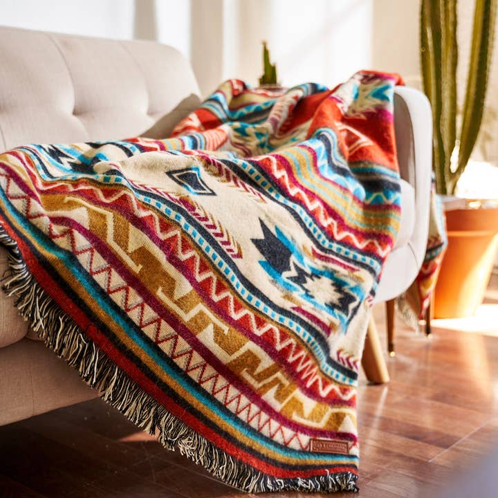 Ecuadane - Wholesale Throw Blanket - Reversible Southwest Aztec Blanket, Queen Size Boho Bedding