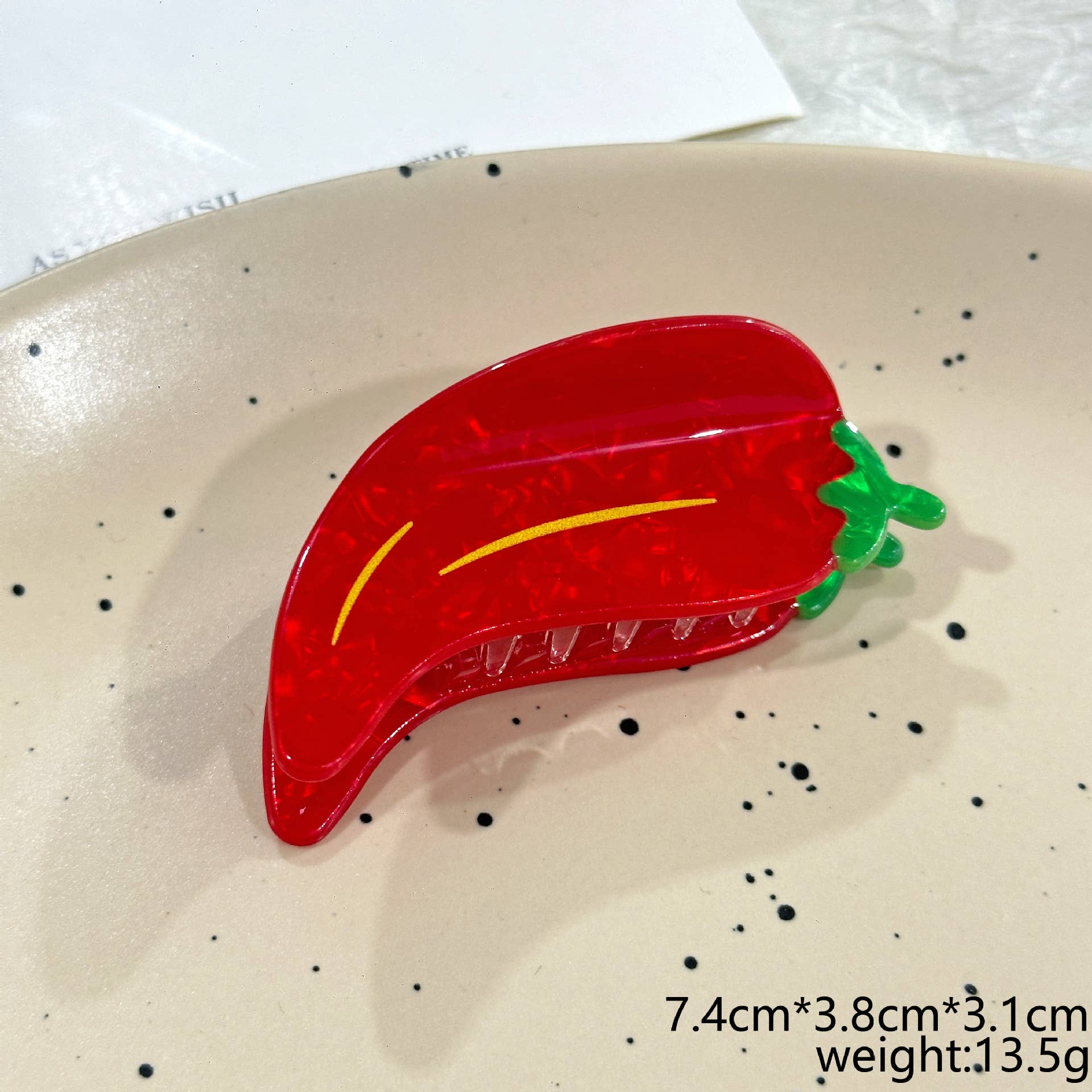 SoapElenGlen - Wholesale Hair Clip - Women's - Chili Sauce Hair Claw, Realistic Food Hot Dog Hair Clip0