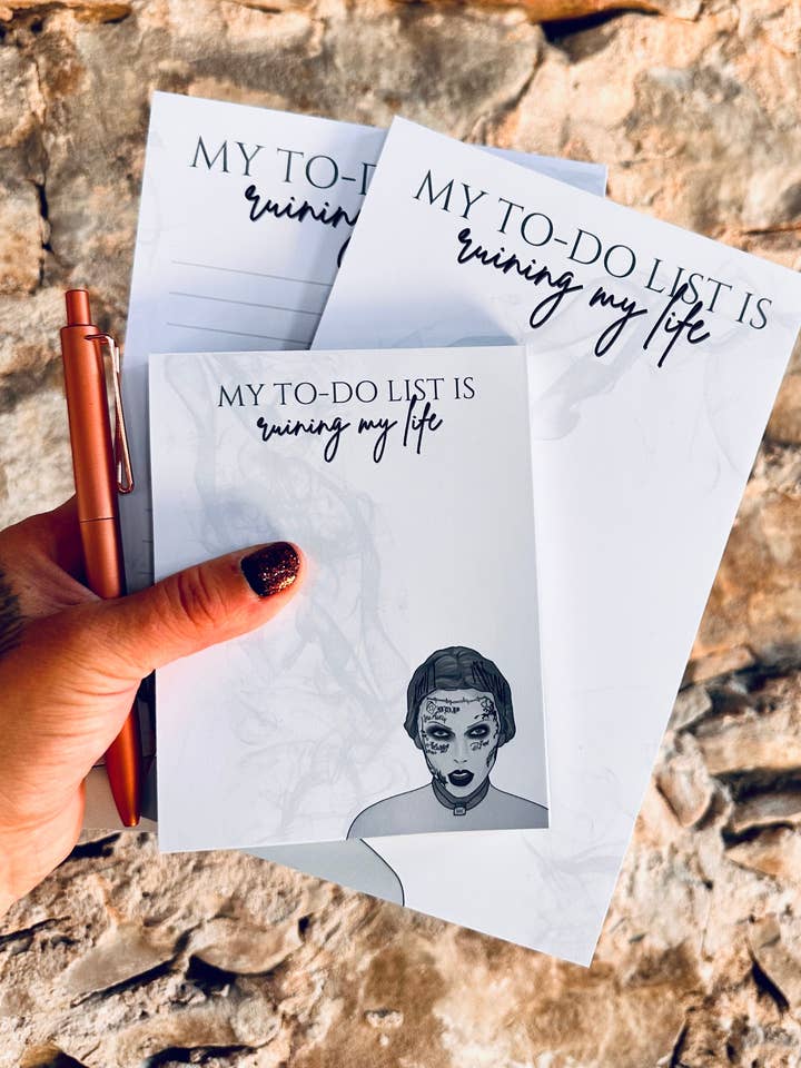 My To-Do List is Ruining My Life Notepad for wholesale by maedaymaedaymaeday