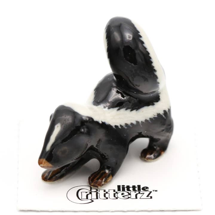 Stinker Skunk Porcelain Miniature for wholesale by Little Critterz