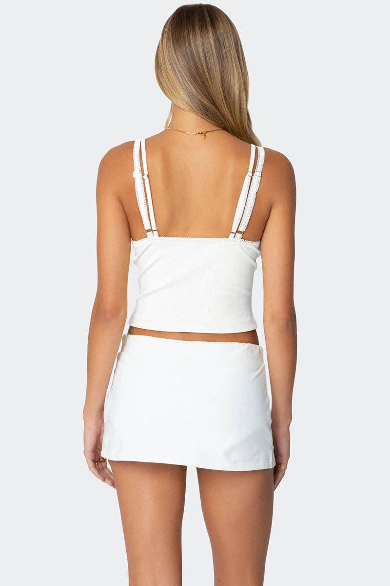 Mccolin - Wholesale Camisole - Women's - Lace-Trim Bow Accent Camisole7
