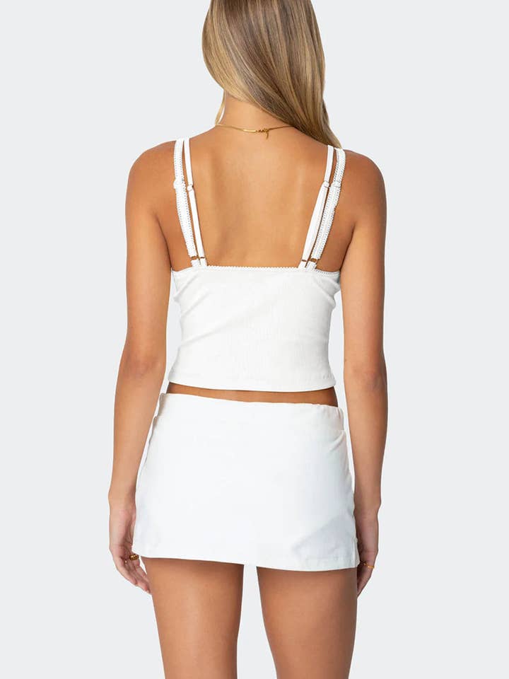 Mccolin - Wholesale Camisole - Women's - Lace-Trim Bow Accent Camisole7