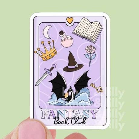 Autocolante Vinil Tarot Clube do Livro de Fantasia por atacado de Limes & Lilly
