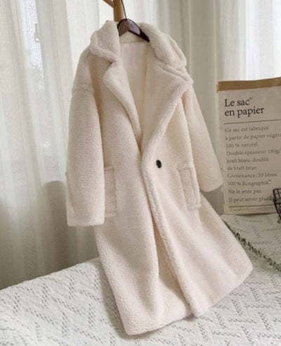 Rosa Clothing - Wholesale Fur/Faux Fur Coat - Women's - Plush long teddy fleece trench coat2