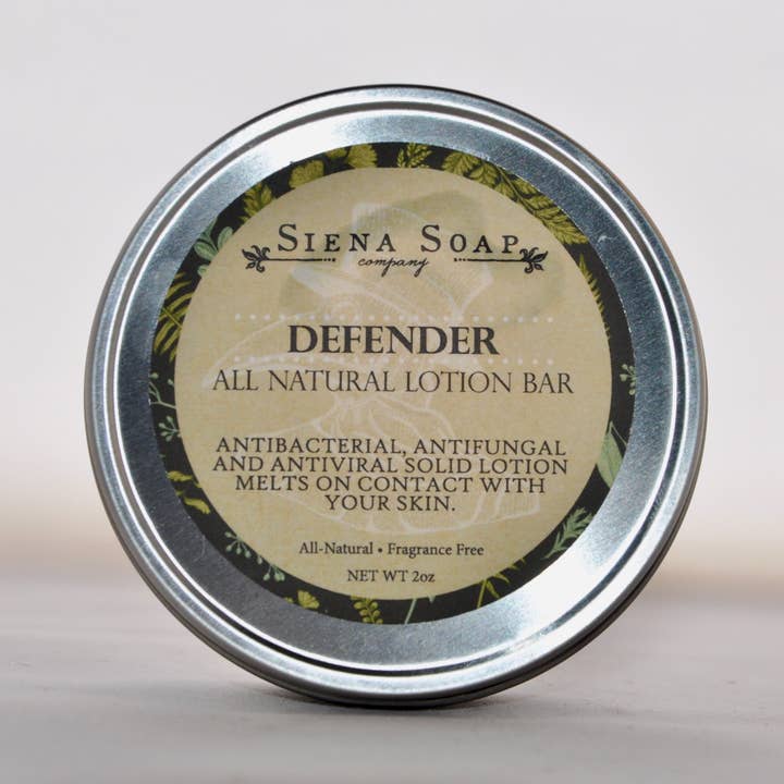 Defender Lotion Bar for wholesale by Siena Soap Company