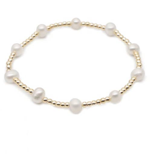 Pearl stretch bracelet for wholesale by OliviaBlair Designs