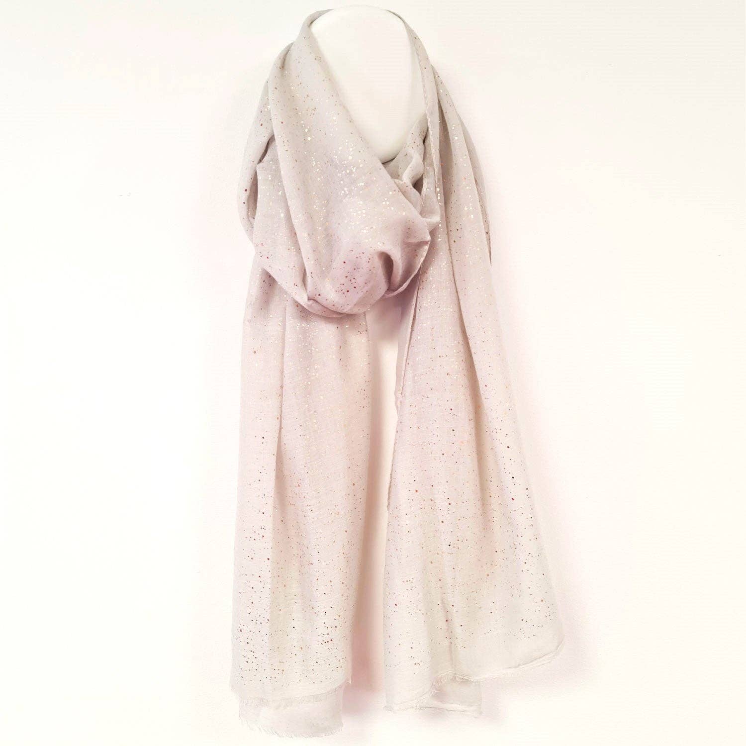 Tempest Designs - Wholesale Scarf - Women's - Rose gold foil fine splatter print scarf0