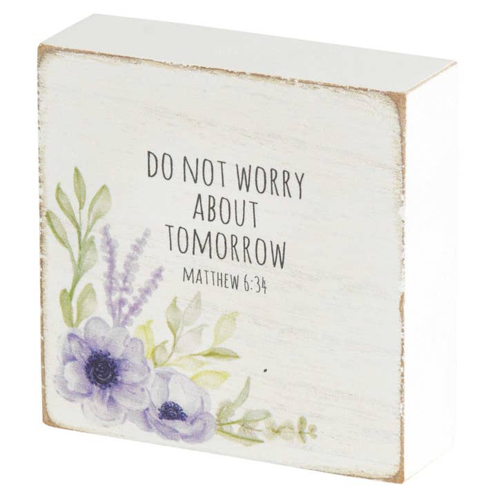 Tabletop Plaque Do Not Worry About 3x3 for wholesale by Magnolia