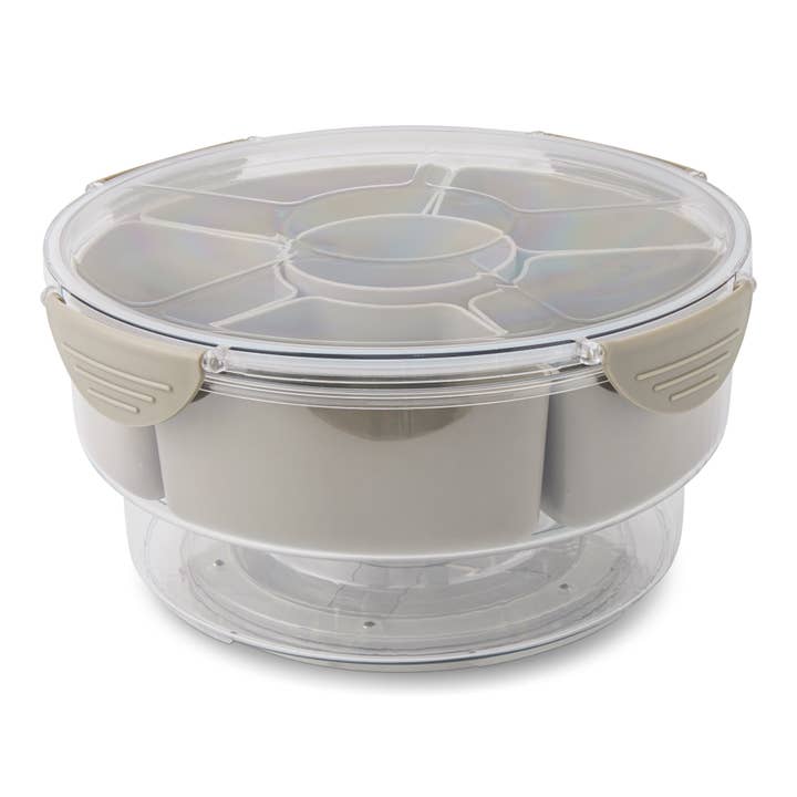 6 Section Snackle Lazy Susan w/ Ice Compartment - Stone Harb for wholesale by Core Home