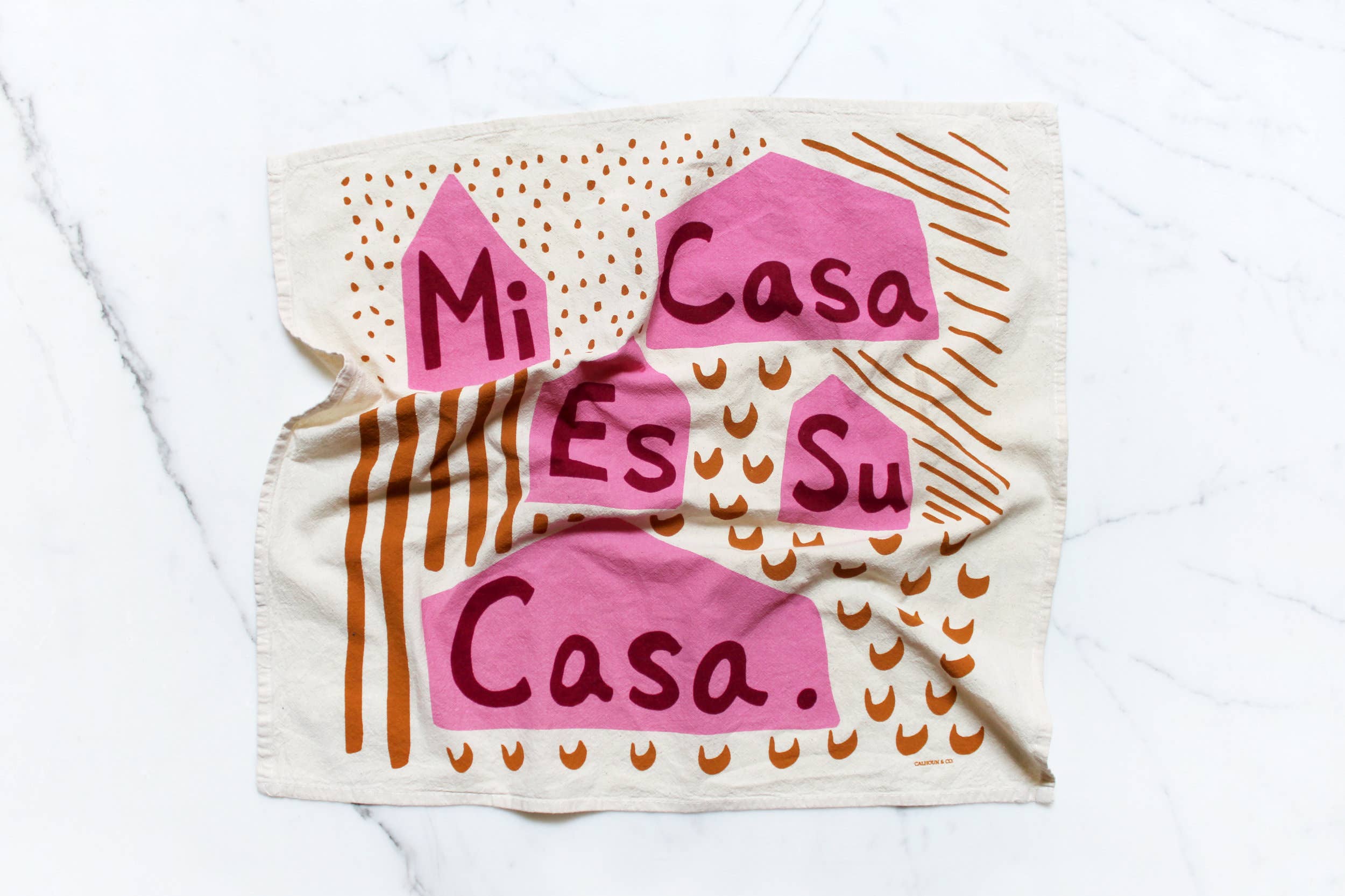 Calhoun & Co. – Großhandel Geschirrtücher – Mi Casa Es Su Casa Geschirrtuch1