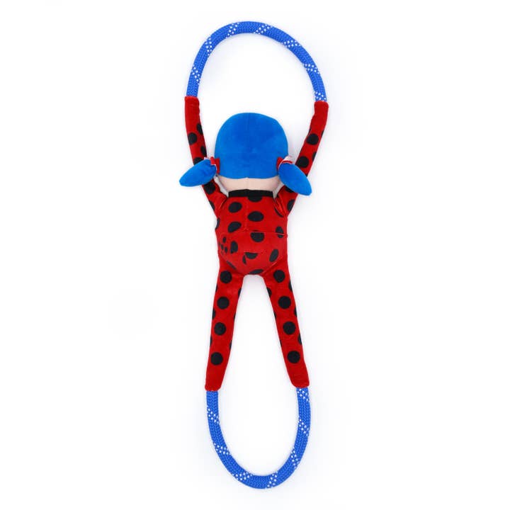 ZippyPaws - Wholesale Pet Rope Toy - Dog - MIRACULOUS RopeTugz® - Ladybug - Dog Toy