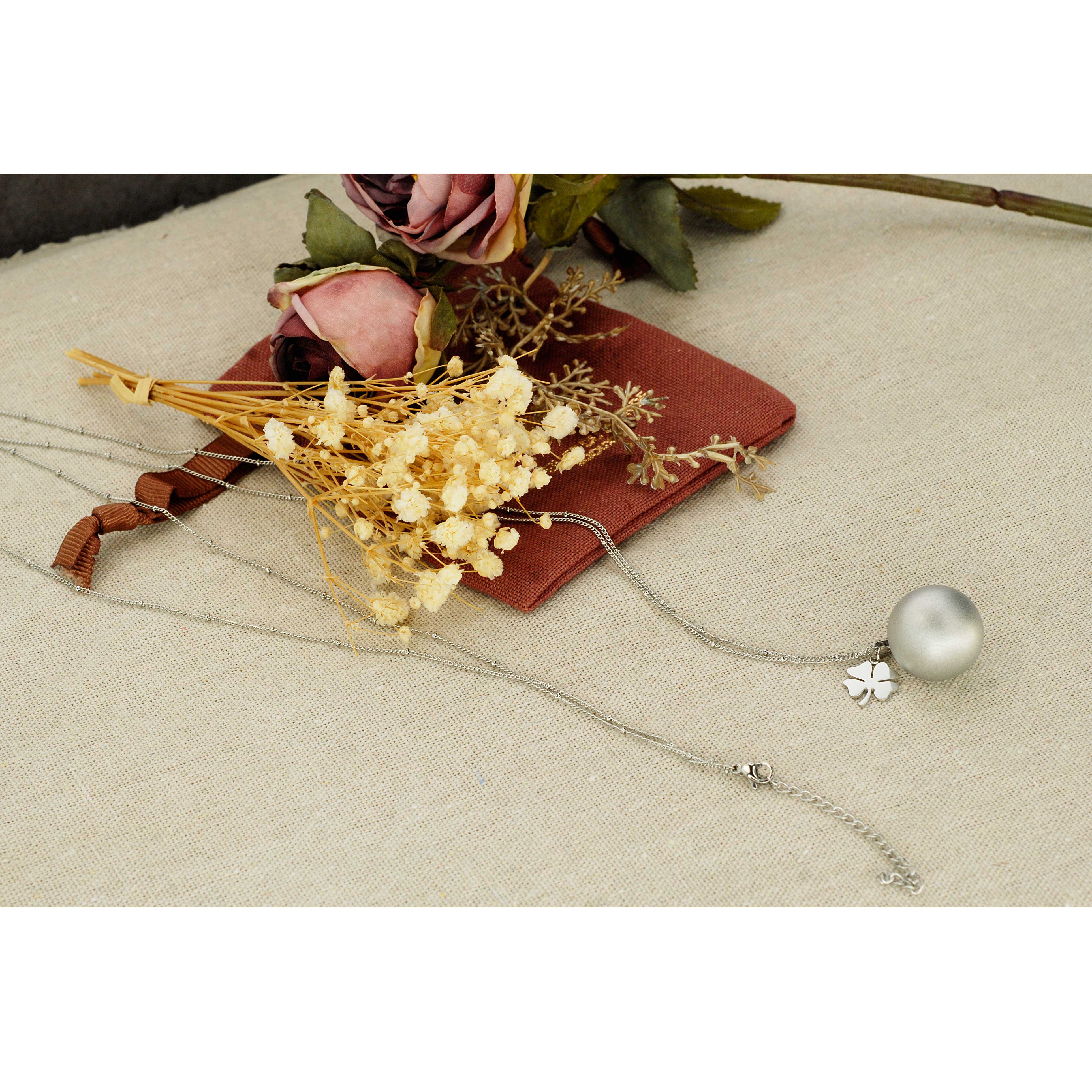 Merveilles du Monde - Vendita all'ingrosso Gioielli a scatto - Pendente gravidanza bola in acciaio inox4