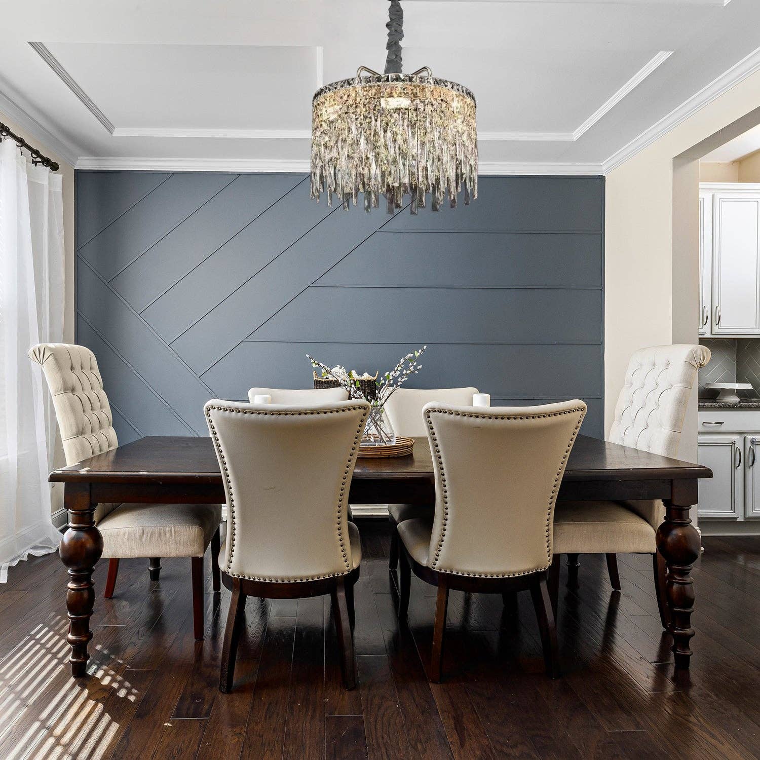 Ledsone - Vente Lustre/Suspension - Lustre moderne en cristal doré à plafond - modèle 480429