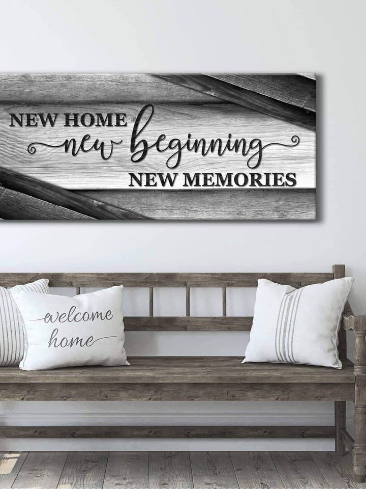 Home Wall Art: New Home New Beginning V15 for wholesale by Sense For Decor
