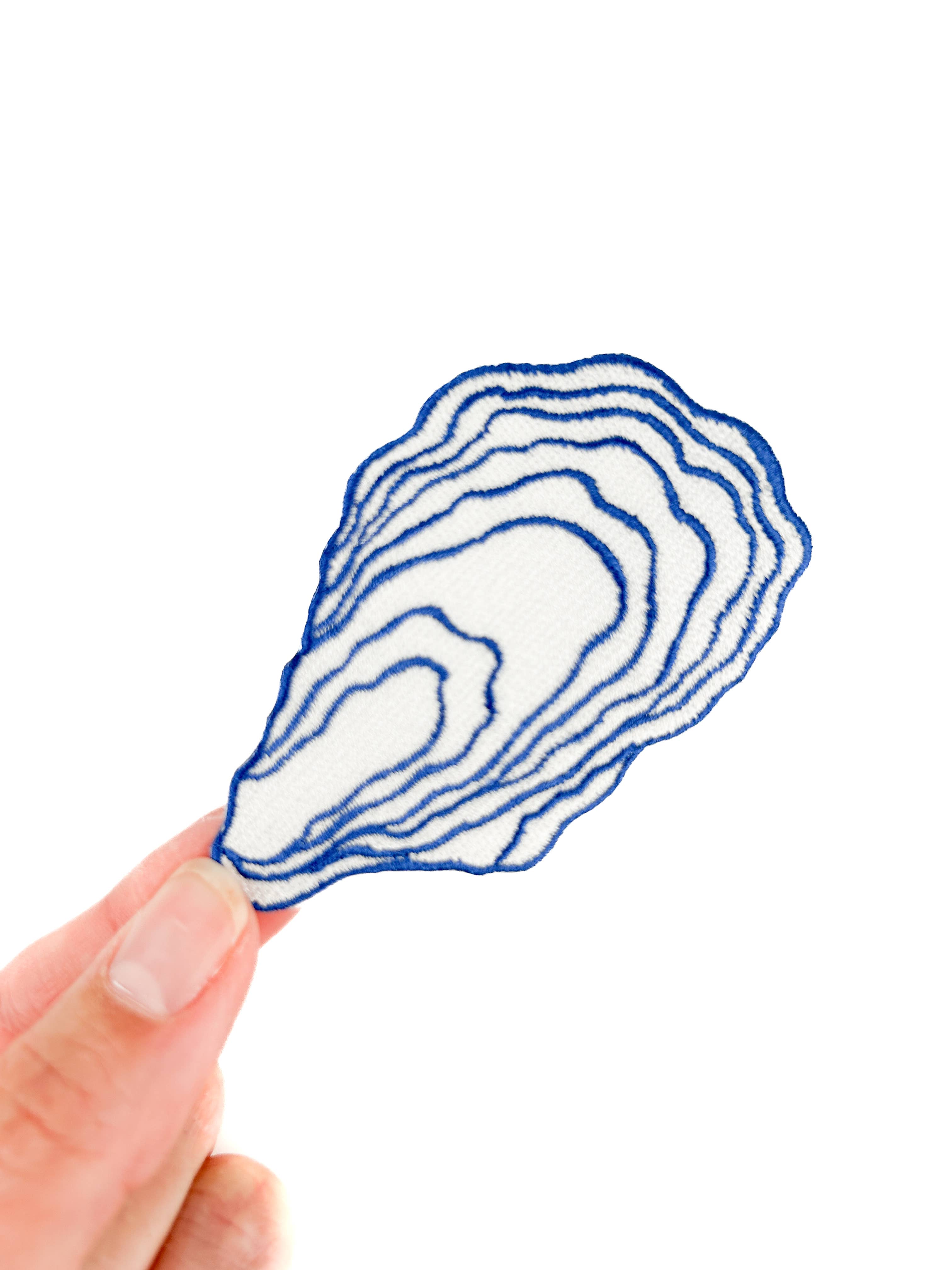 Field Trip Threads - Wholesale Patch - Oyster Patch | Coastal Embroidered Iron On Patch | Nautical 0