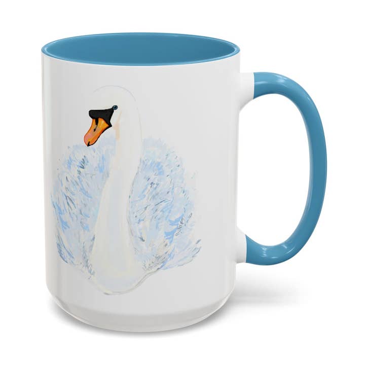 Caneca de Café com Acento de Cisne Elegante | 325ml & 450ml | Presente Perfeito para Amantes de Aves por atacado de Blue Cava