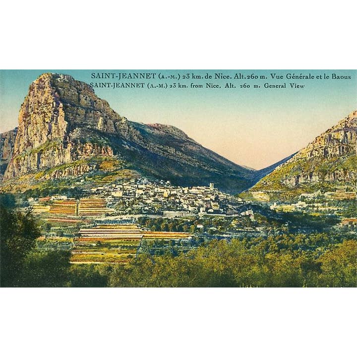 Found Image Press - Wholesale Stationery/Notecard Set - Greeting Card FF-144 Overview of St. Jeannet, France