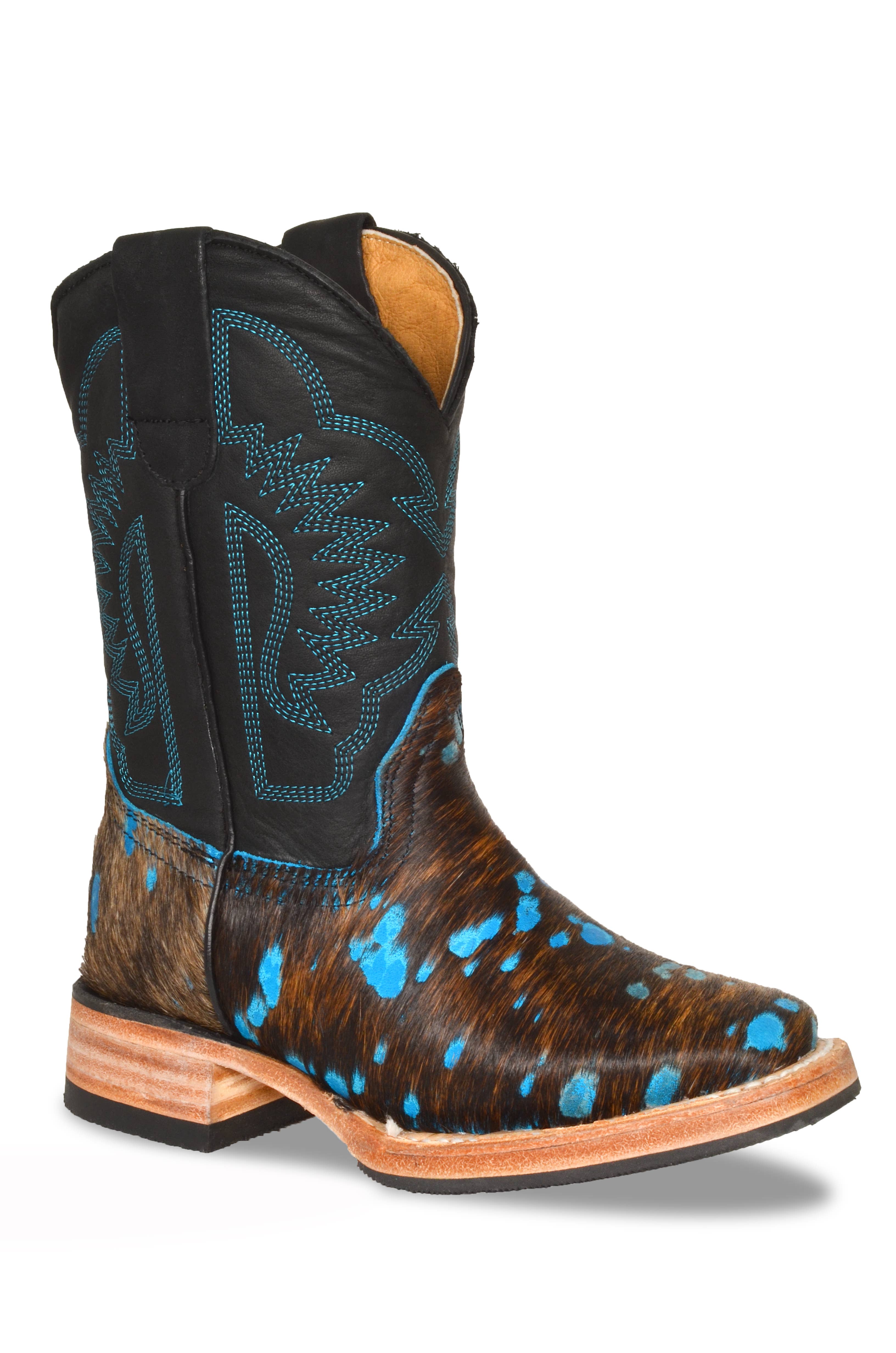 3501 TURQUOISE KIDS WIDE SQUARE BOOT for wholesale on Faire0