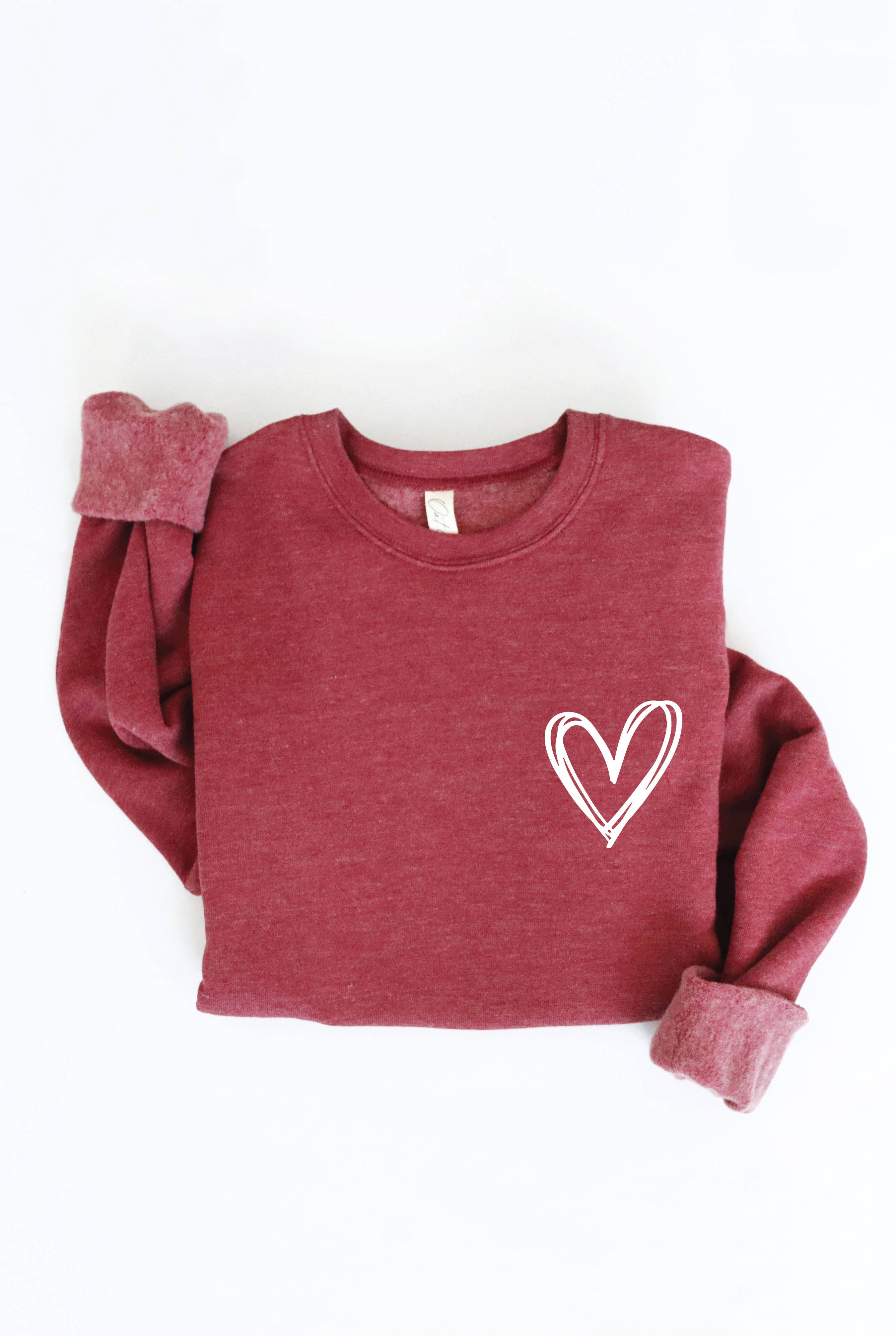 OAT COLLECTIVE - Wholesale Graphic Sweatshirt - Women's - HEART Graphic Sweatshirt10