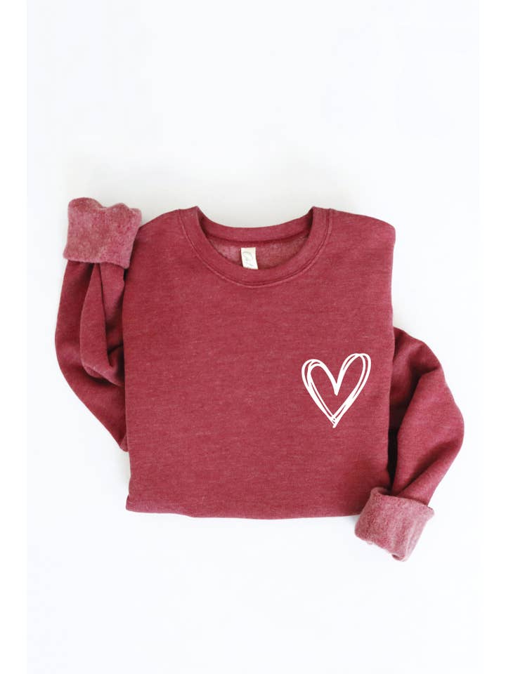 OAT COLLECTIVE - Wholesale Graphic Sweatshirt - Women's - HEART Graphic Sweatshirt10