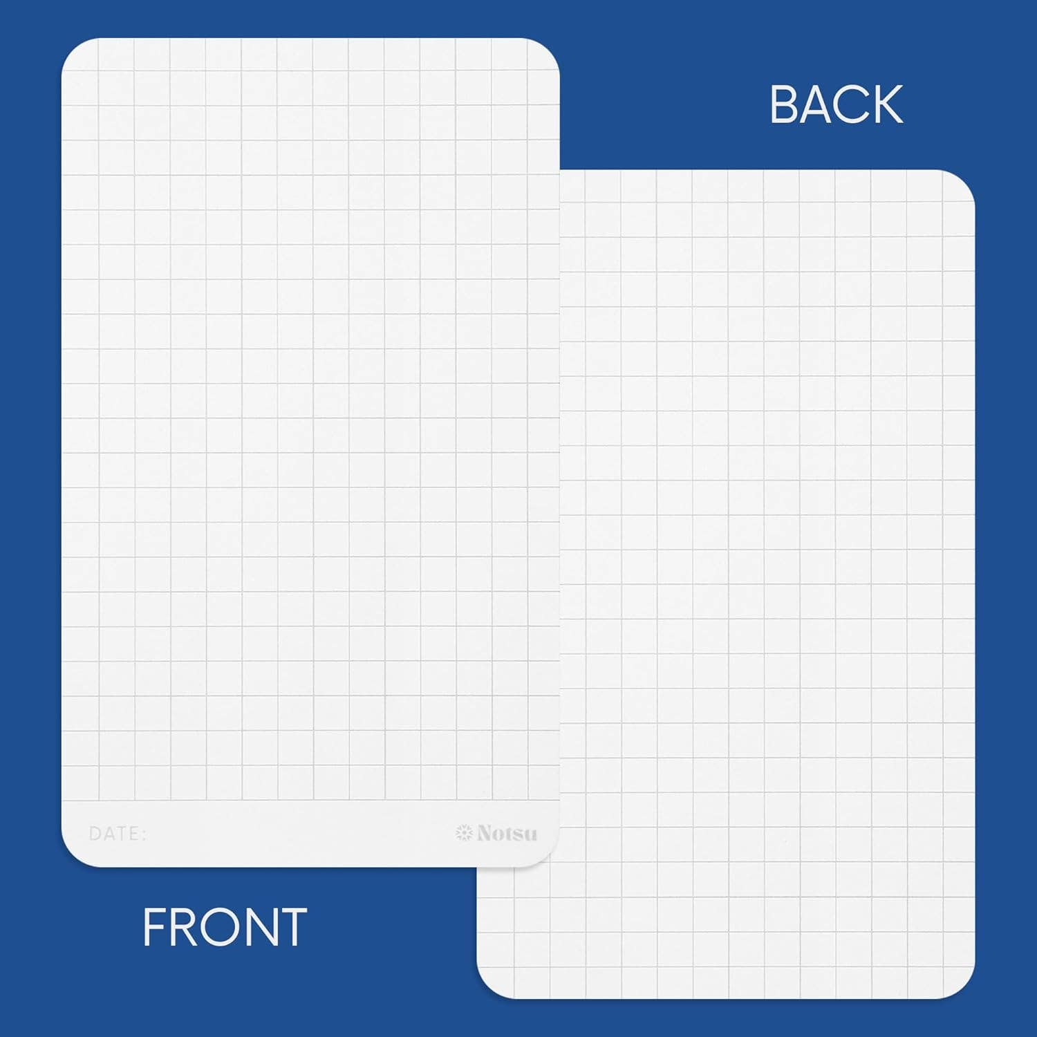 Notsu - Wholesale Stationery/Notecard Set - Graph Grid Note Cards (50 ct) | Thick Graphing Index Cards2