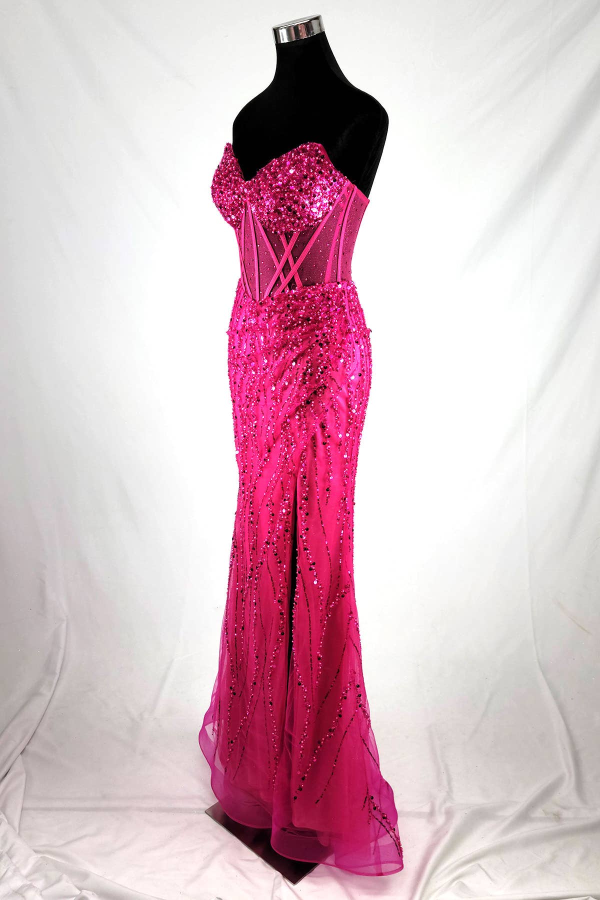 Chicas – wholesale Klänning - Dam – Älskling lång klänning med pärlor och paljetter C3669