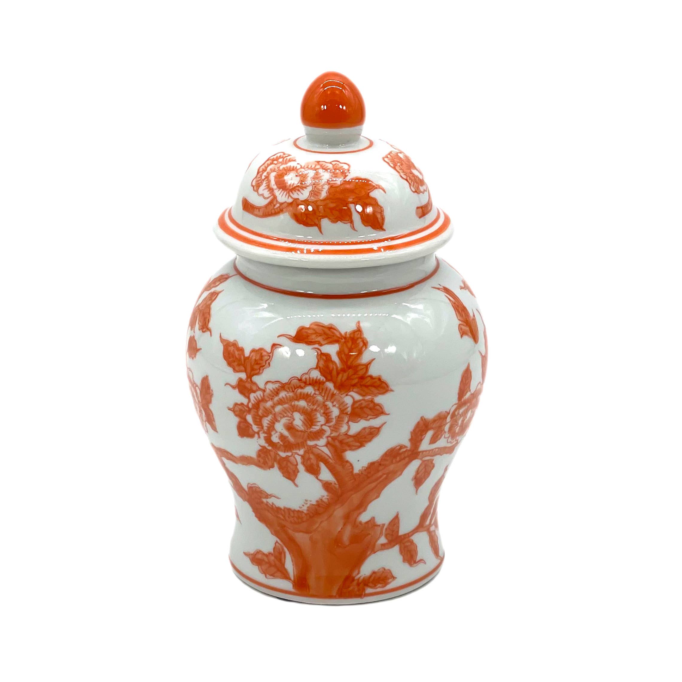 Galt International Company – wholesale Decorative jar – Small Chinoiserie Ceramic Decorative Tea & Ginger Jar 8"10