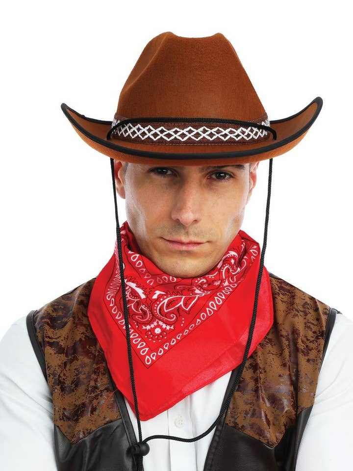 Chapeau Feutre Cowboy - Marron - Adulte pour la vente par P'tit Clown