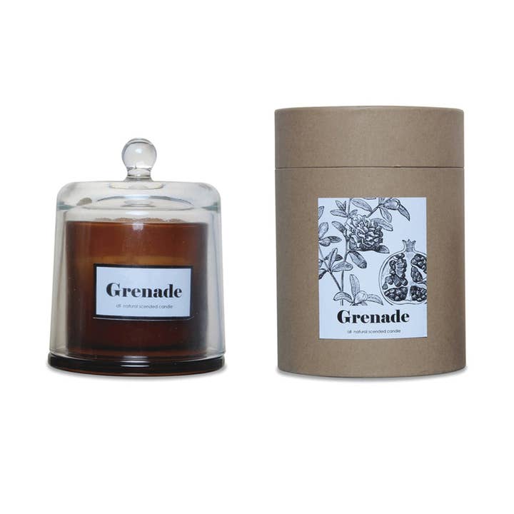 Amber bell candle mini tangy pomegranate D8.5 H11.5cm for wholesale by Opjet Paris