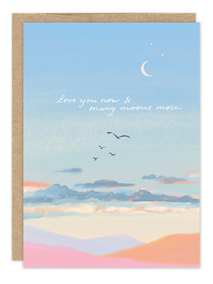 Many Moons Anniversary Card for wholesale by Biely & Shoaf