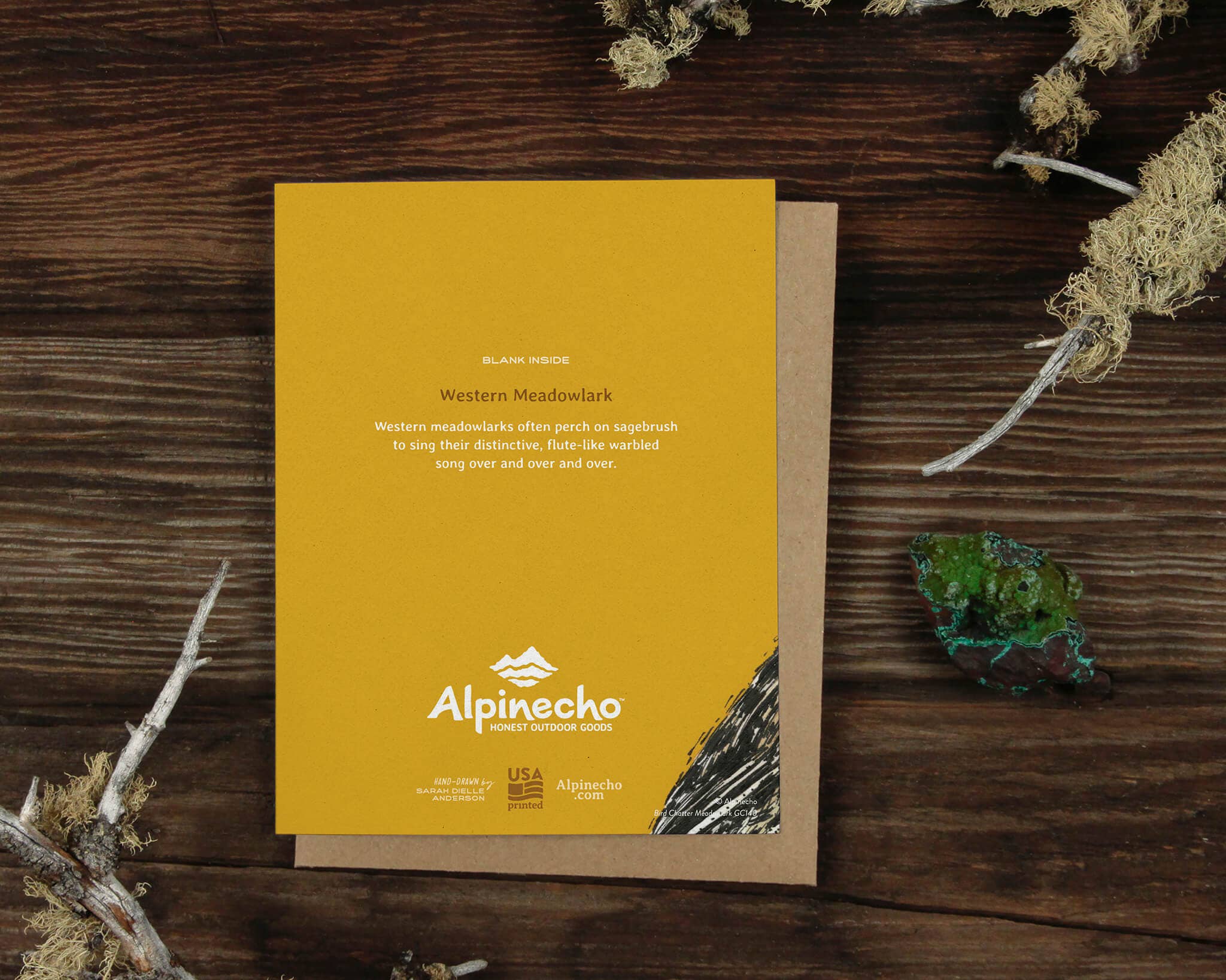 Alpinecho - Vente Carte de vœux classique - Bird Chatter Carte de vœux Meadowlark1