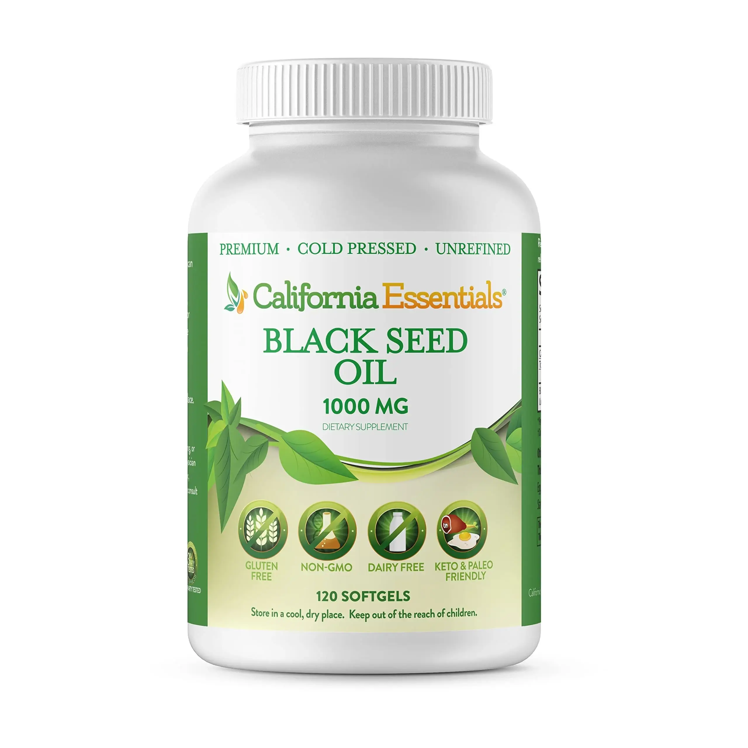 California Essentials - Wholesale Oral Supplement/Vitamin - Black Seed Oil Softgels - 1000mg Premium Cold Pressed7