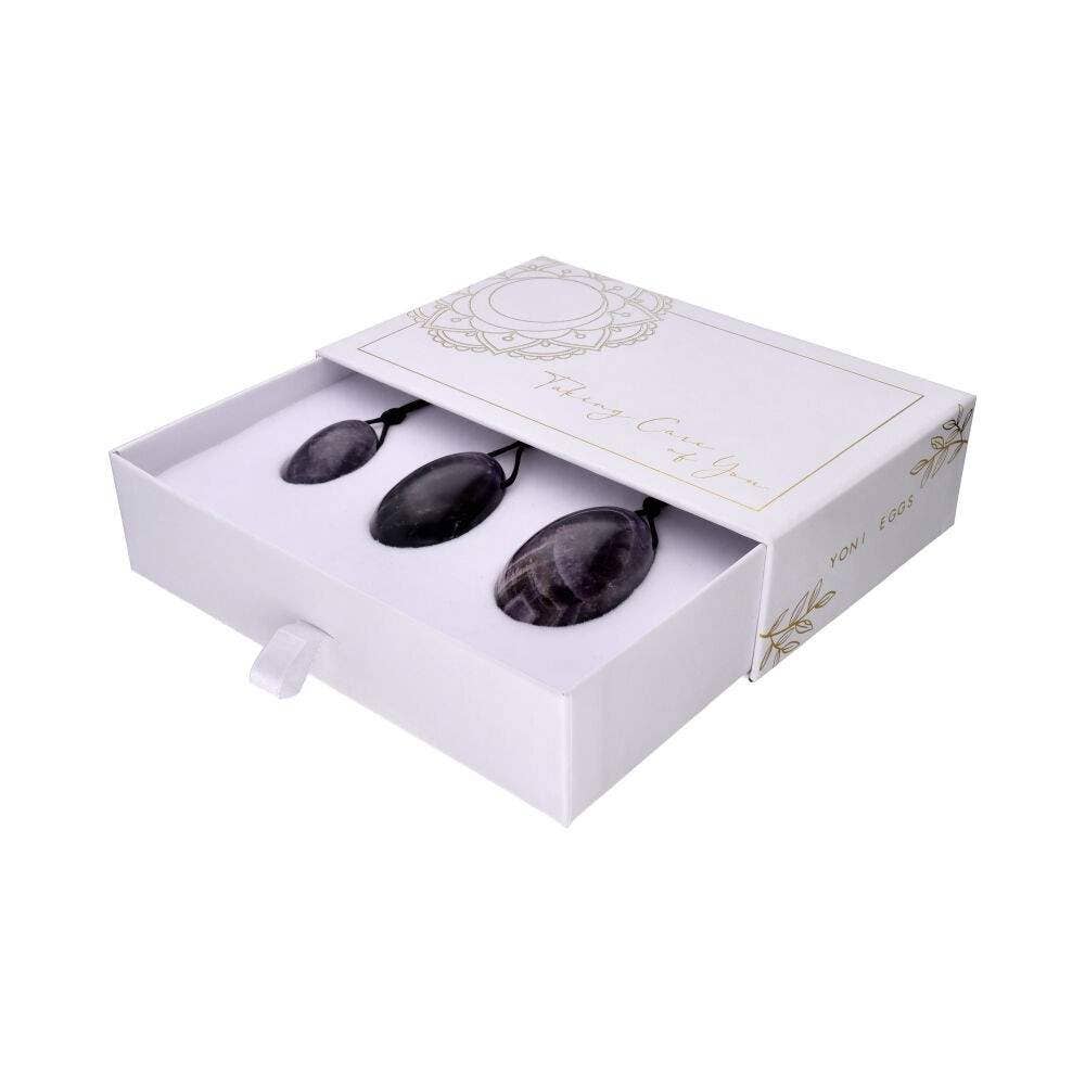 Vives de la Cortada S.L - Wholesale Spiritual Stone/Crystal - Amethyst Yoni Eggs Pack with Hole