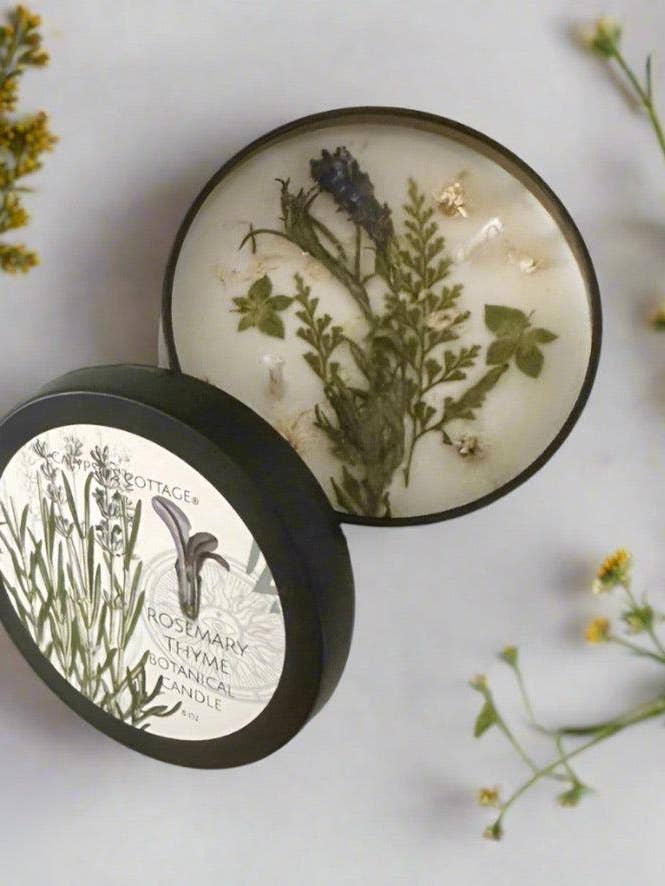 Rosemary & Thyme Botanical Candle for wholesale by Calypso's Cottage®