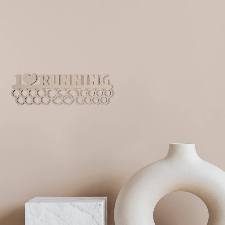 Jess and Jessica - Wholesale Dimensionele/3D-muurkunst - Medailledisplay voor sportmedailles en teamcadeau I Love Running5