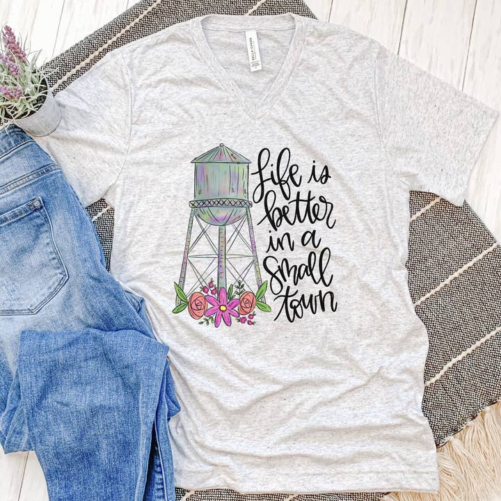 Life Is Better In A Small Town Tee for wholesale by Painted Skies