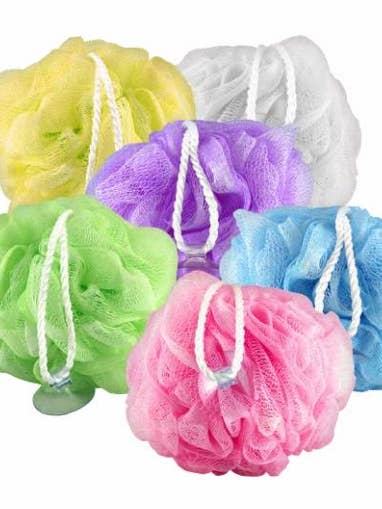 Body Puff Exfoliating 50gm w/ suction cup for wholesale by Living Concepts