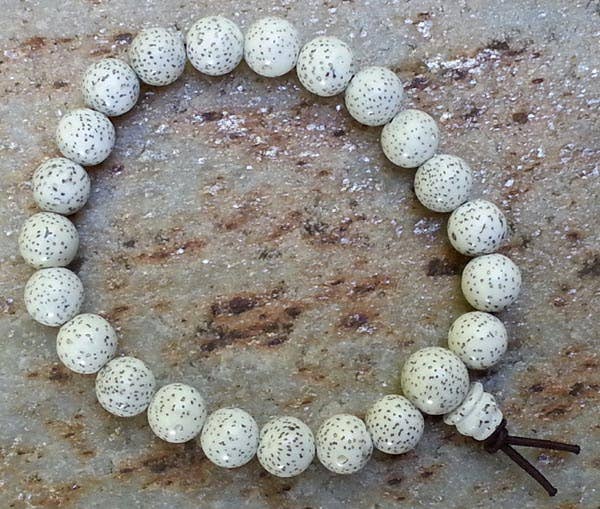 Namu Baru Inc. - Wholesale Beaded Bracelet - White Lotus Seed Beaded Bracelet - Wrist Mala - 8mm4