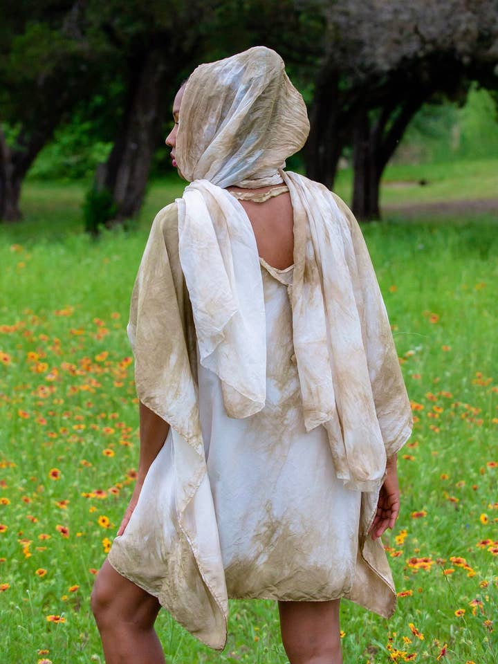 Desert Rose Crinkled Air Silk Scarf for wholesale by Viva La Silk