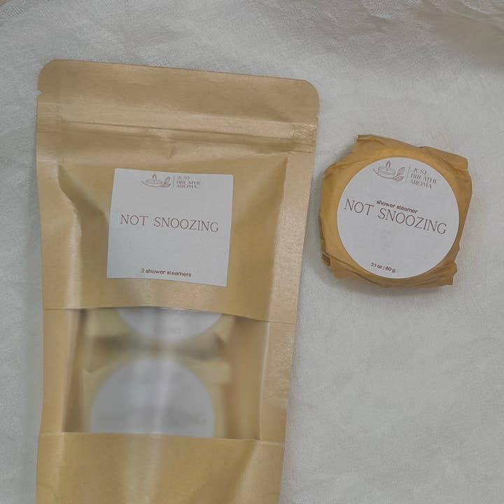not snoozing aromatherapy shower steamers | single steamer | for wholesale by Just Breathe Aroma
